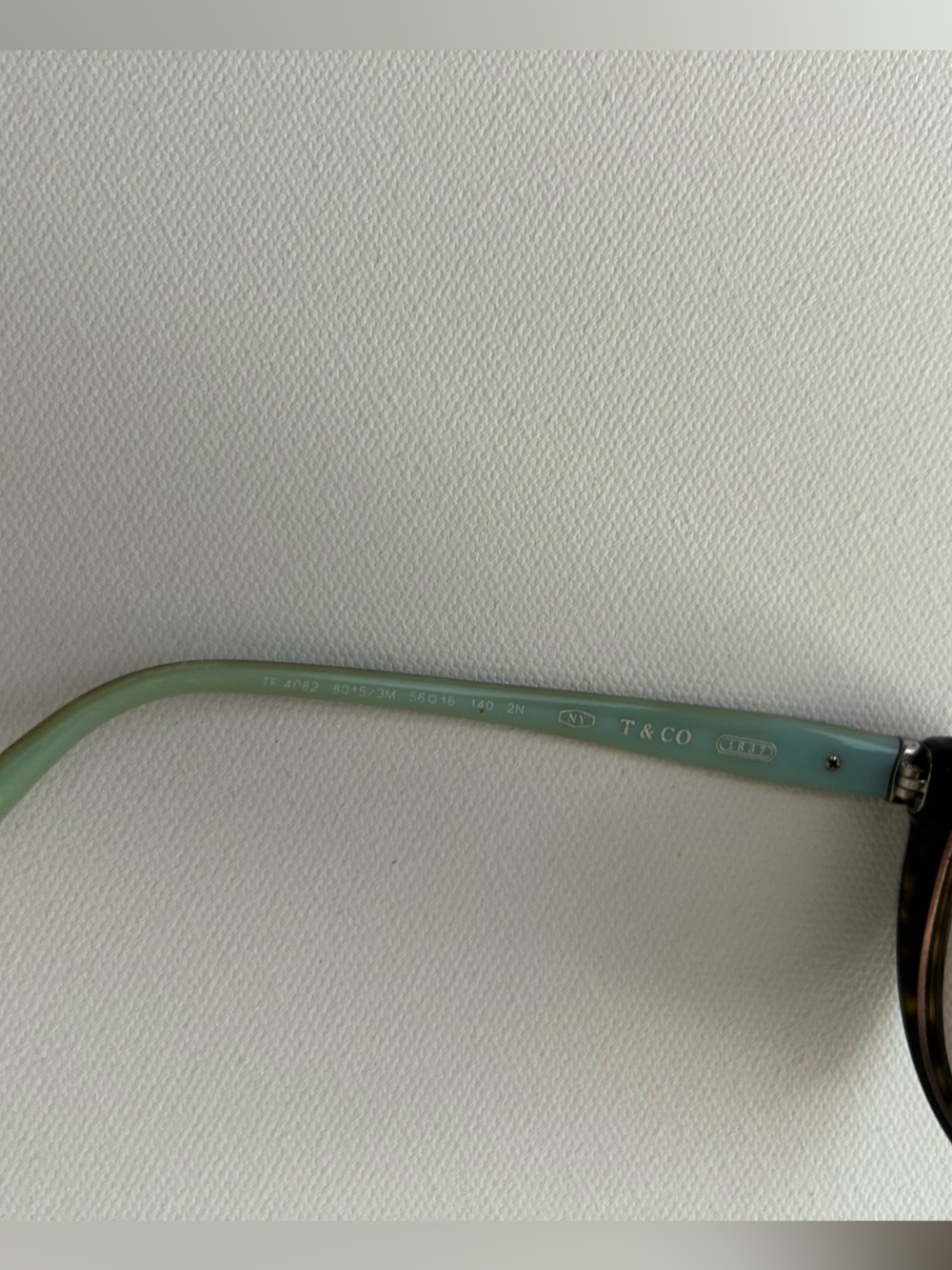 Tiffany & co. Tortoise shell Glass with blue accents - Picture 5 of 5